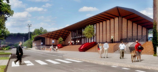 Vizualizace nové budovy hlavního nádraží v Mladé Boleslavi. Zdroj: GŘ SŽ