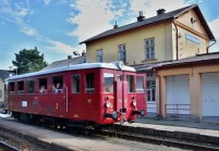 Historický vlak na nádraží v Dolním Bousově. Foto iBoleslav.cz