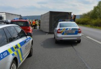Nehoda na dálnici u Kosmonos. Foto: HZS Mladá Boleslav